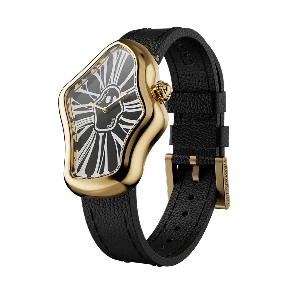 CRONUSART 여성용 쿼츠 시계, 여성용 손목시계, 불규칙한 케이스, 크리스탈 미러 두께 7.9mm, 28mm * 46mm