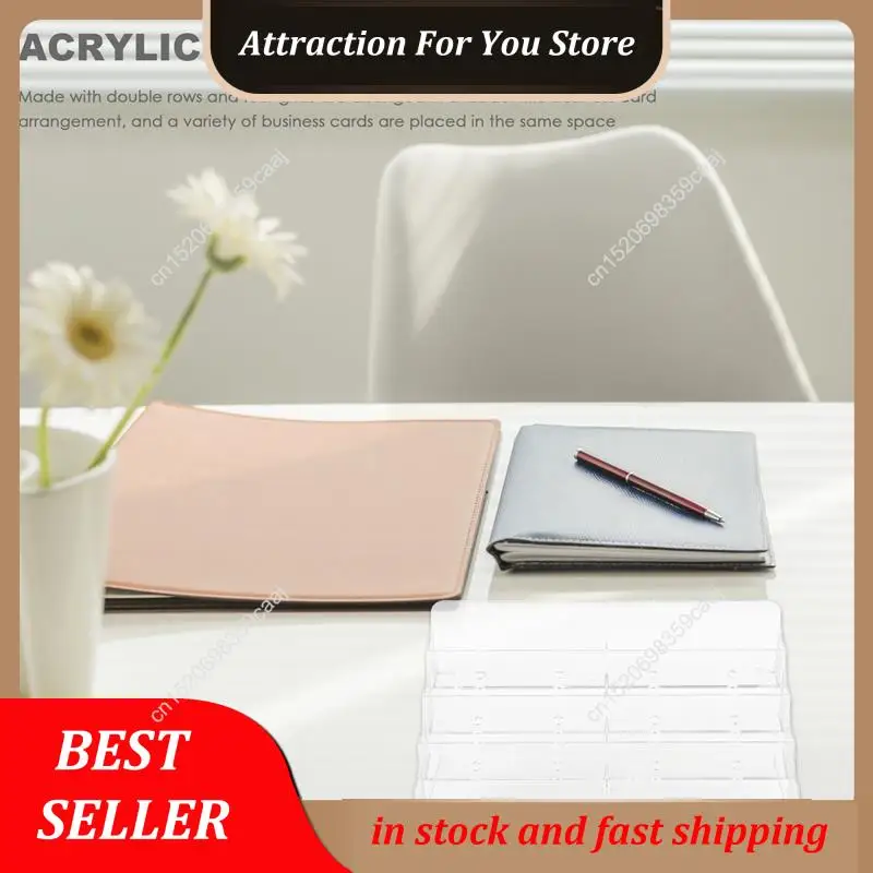 حار بيع حامل بطاقة الأعمال، 8 جيب الاكريليك حامل بطاقة الأعمال لمكتب بطاقة الأعمال حامل سطح المكتب حامل بطاقة الأعمال