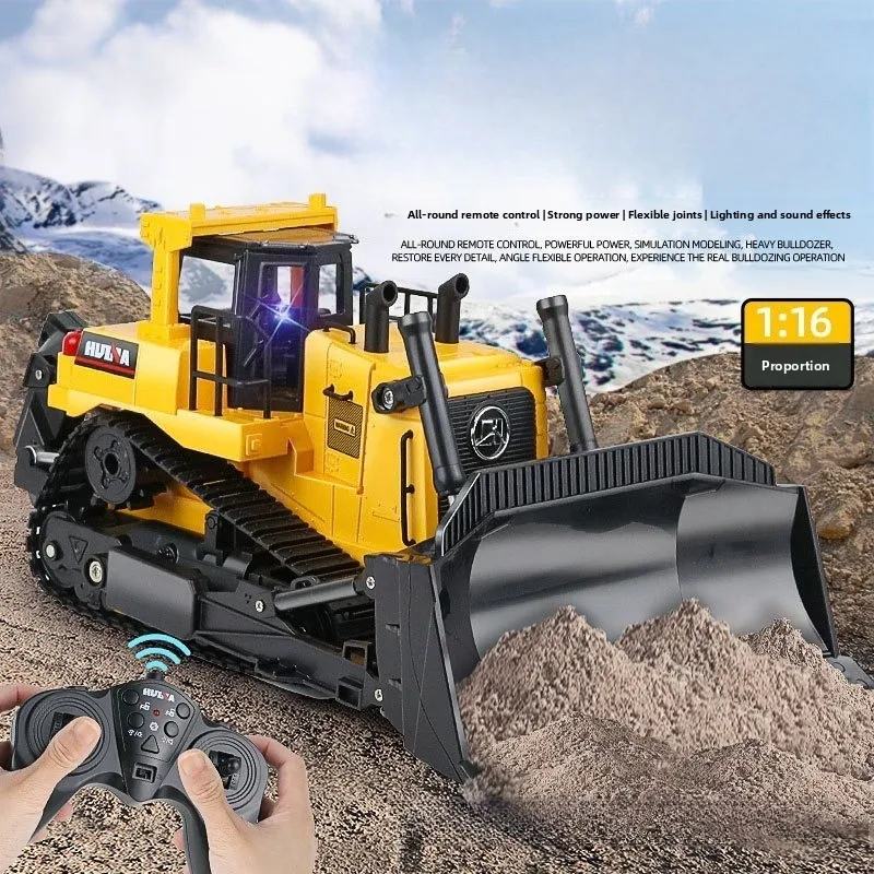 

HUINA 1554, радиоуправляемый бульдозер, грузовик с дистанционным управлением, модель трактора 1:16, гусеничный радиоуправляемый баггер, инженерный радиоуправляемый экскаватор, игрушки для мальчиков