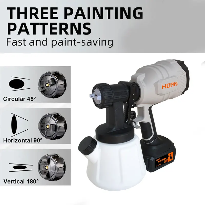 1200ML Electric Spray Gun High Power Cordless Paint Sprayer HVLP Auto Furniture Steel Coating Airbrush For Makita 20V Battery