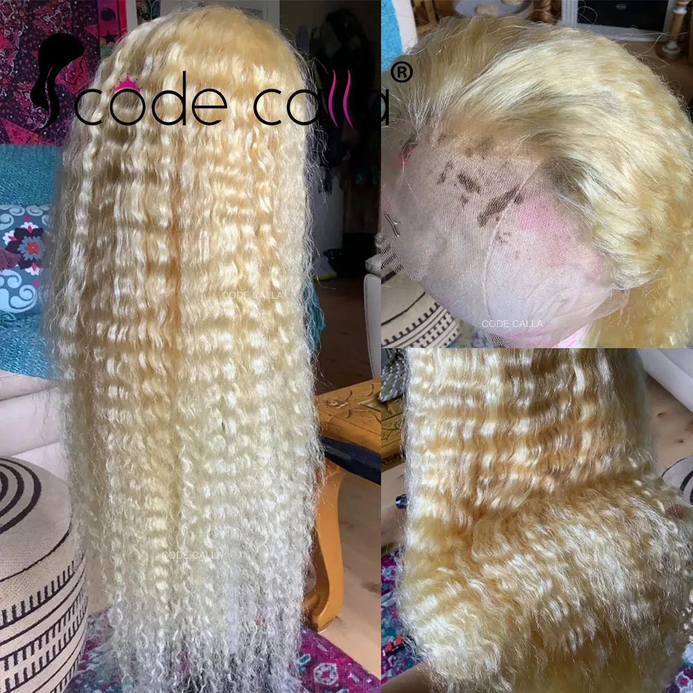 Onda de água loira perucas de cabelo humano curto loira bob perucas frente do laço cabelo humano transparente t parte encaracolado perucas cabelo