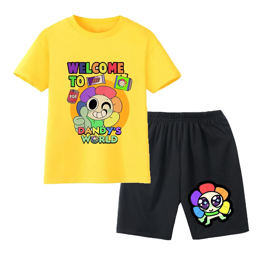 Wish Asha-Conjunto de ropa para niños, camiseta del mundo Dandys para niñas, traje para niños, disfraz de Cosplay Dandy, camiseta de manga corta, regalo corto de 2 uds.