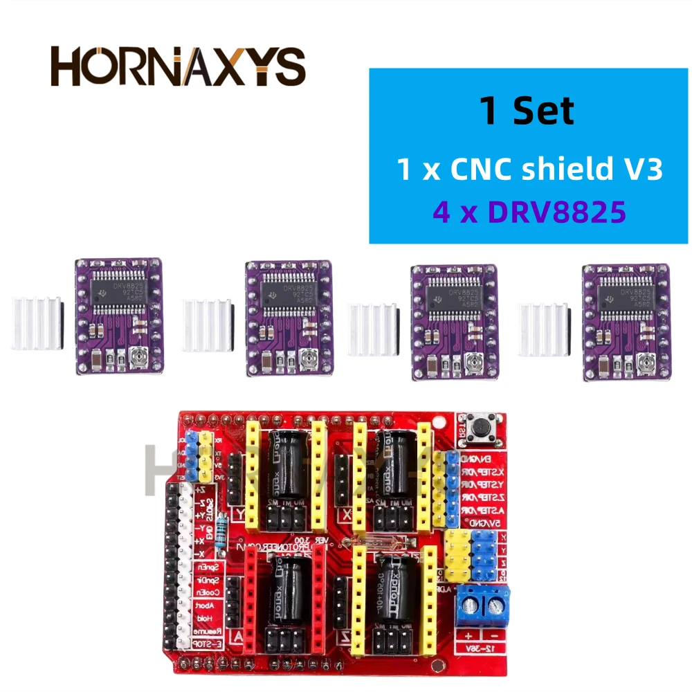 Imagem -05 - Cnc Escudo v3 Máquina de Gravura com Cabo Usb Driver Placa de Expansão Impressora 3d Arduino Uno r3 Drv8825 A4988 Pcs