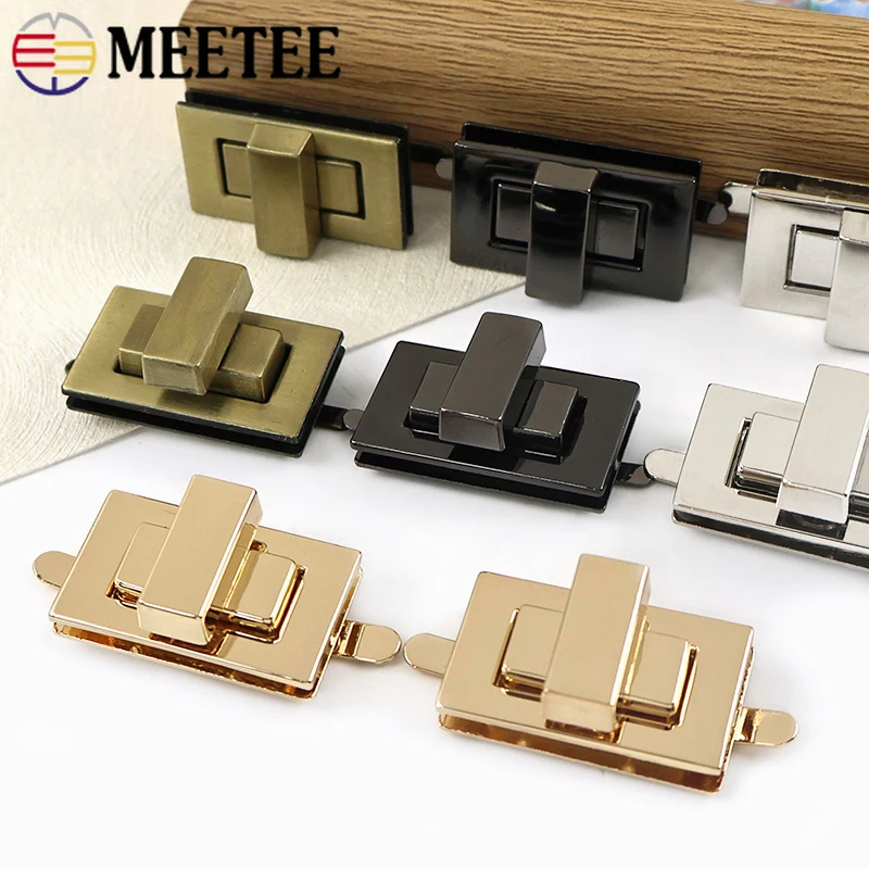 

1/2/5Pcs Meetee Metal Buckle Turn Twist Lock Buckles for Handbag Decorative Clasps Purse Bag Closure Clasp DIY Bags Accessories