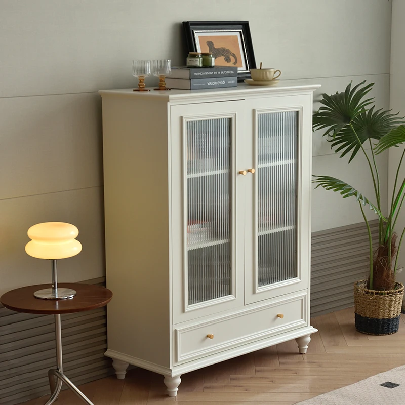 Armadietto da pranzo americano in legno massello di lusso moderno semplice armadietto retrò nero contro il muro dell'ingresso armadietto del vino armadietto da tè