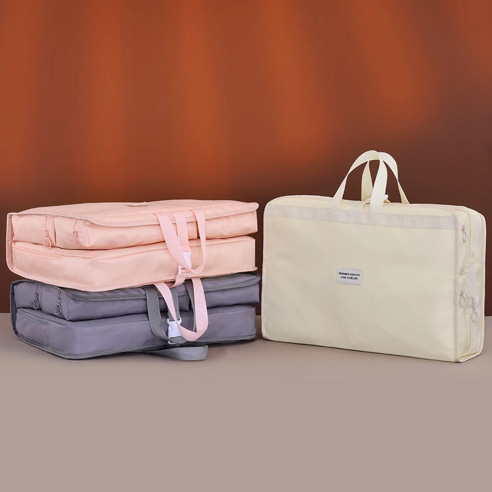 Bolsa de almacenamiento de ropa de viaje colgante 7 en 1, organizador de equipaje, bolsa de separación de ropa interior, bolsa de almacenamiento plegable para armario