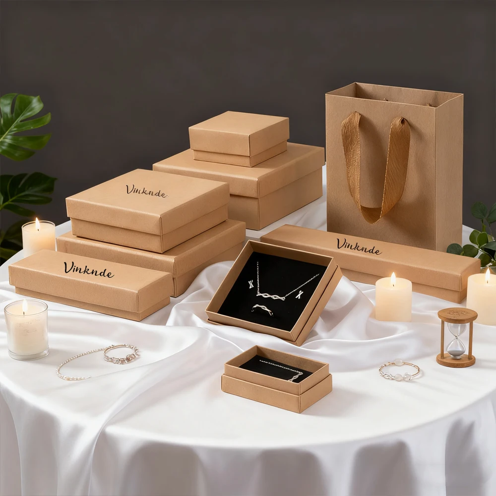 

50Pack Personalized Luxury 9x9x3cm Jewelry Earrings Box Customized Logo Ring Studs Necklace Bracelet Wedding Gift Packaging Case