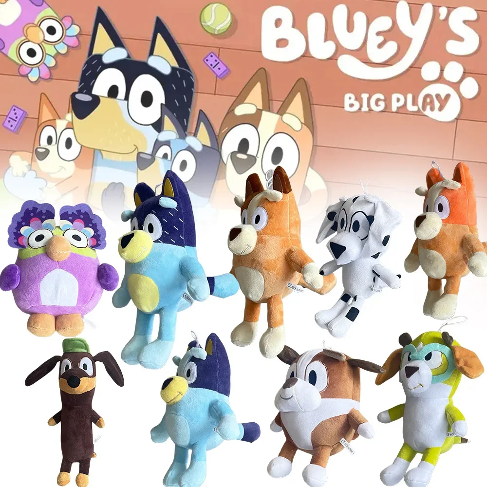 25-30cm Bluey Family Plush Toys Cute Simulation Pet Dog Patrol Bingo Sister Kawai Plush Children'S Toy Doll Birthday Gifts Toys