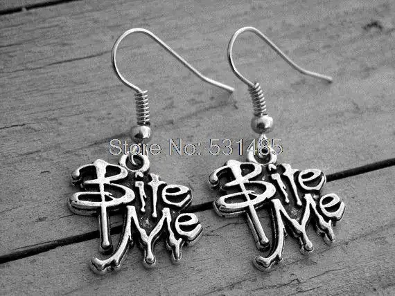 10pairs Silver Vampire Earrings Jewelry Gothic Goth Sexy Bite Me Earring