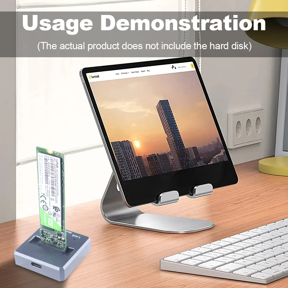 

SSD Docking Station M.2 SSD To USB Adapter Type-C M.2 NVME/SATA Caddy Box Base Adapter 1000MB/s Mobile Hard Drive Base M Key