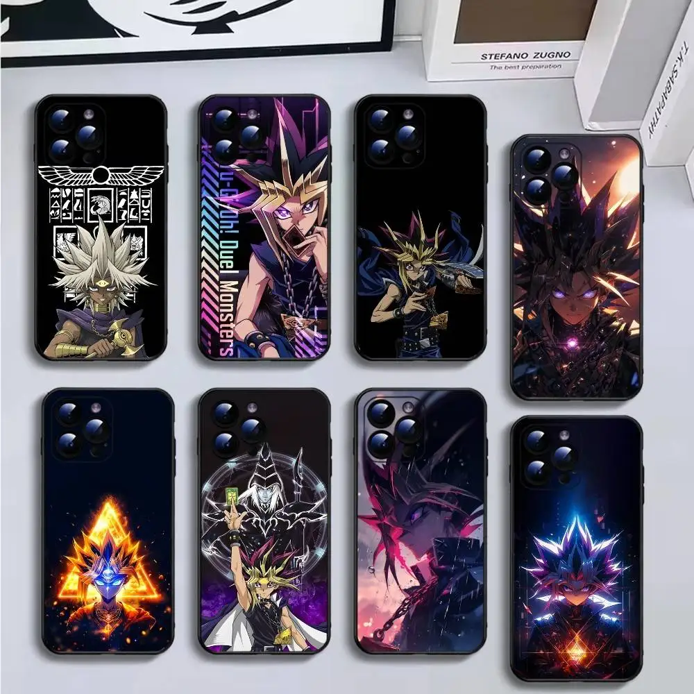 

Y-Yu Gi Oh Anime Phone Case For iPhone16,15,14,13,12,11 Plus,Pro Max,XS,X,XR,SE,Mini,8,7,Soft Black Cover