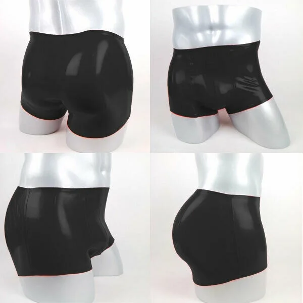 

Fetish 100% Pure Latex Gummi Unisex Boxer Shorts, mit niedriger Taille pants0.4mm S-XXL