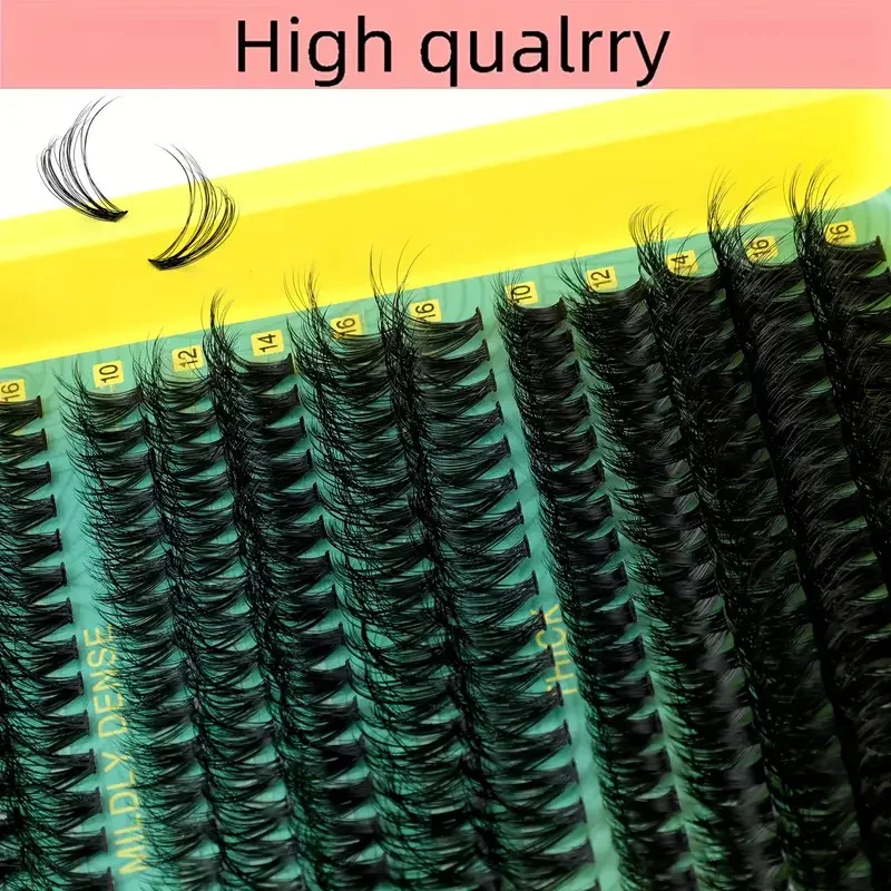 Cloison Lash Clusters 30D + 40D + 50D - 300 Pieces of Eyelash Clusters 10 - 18mm D Curly Clusters - Thick Eyelash Clusters