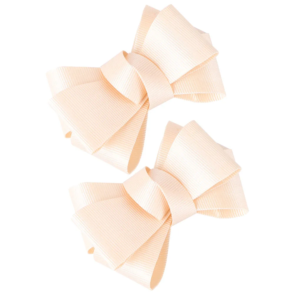

2 Pcs Apricot Shoe Flowers Elegant Decorations for Beach Slippers Clothes DIY Material Bowknot naments Headwear Accessories