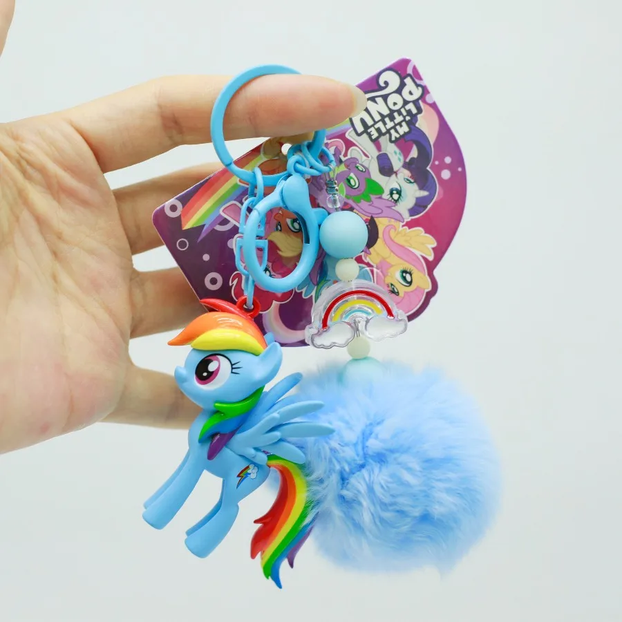 Jouets chauds mon petit poney crépuscule étincelle Applejack arc-en-ciel Dash Pinkie Pie rareté Kawaii sac à dos en peluche porte-clés cadeau d'anniversaire