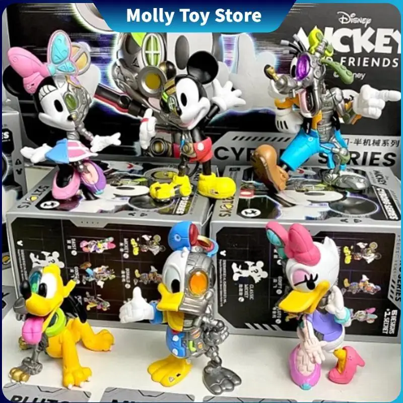 Legal Copy Disney Mickey And His Friends Blind Box Semi-Mechanical Series Anime Figure Popular Lucky Box Model Toy Gift