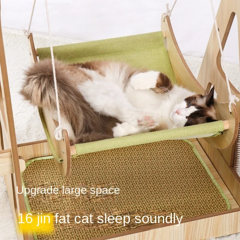 HONEY PET Universal Sisal Hammock for Cat Hanging Bed Pet Shaker Hammock Swing All-season Furniture Cat Accessories Pet Bed