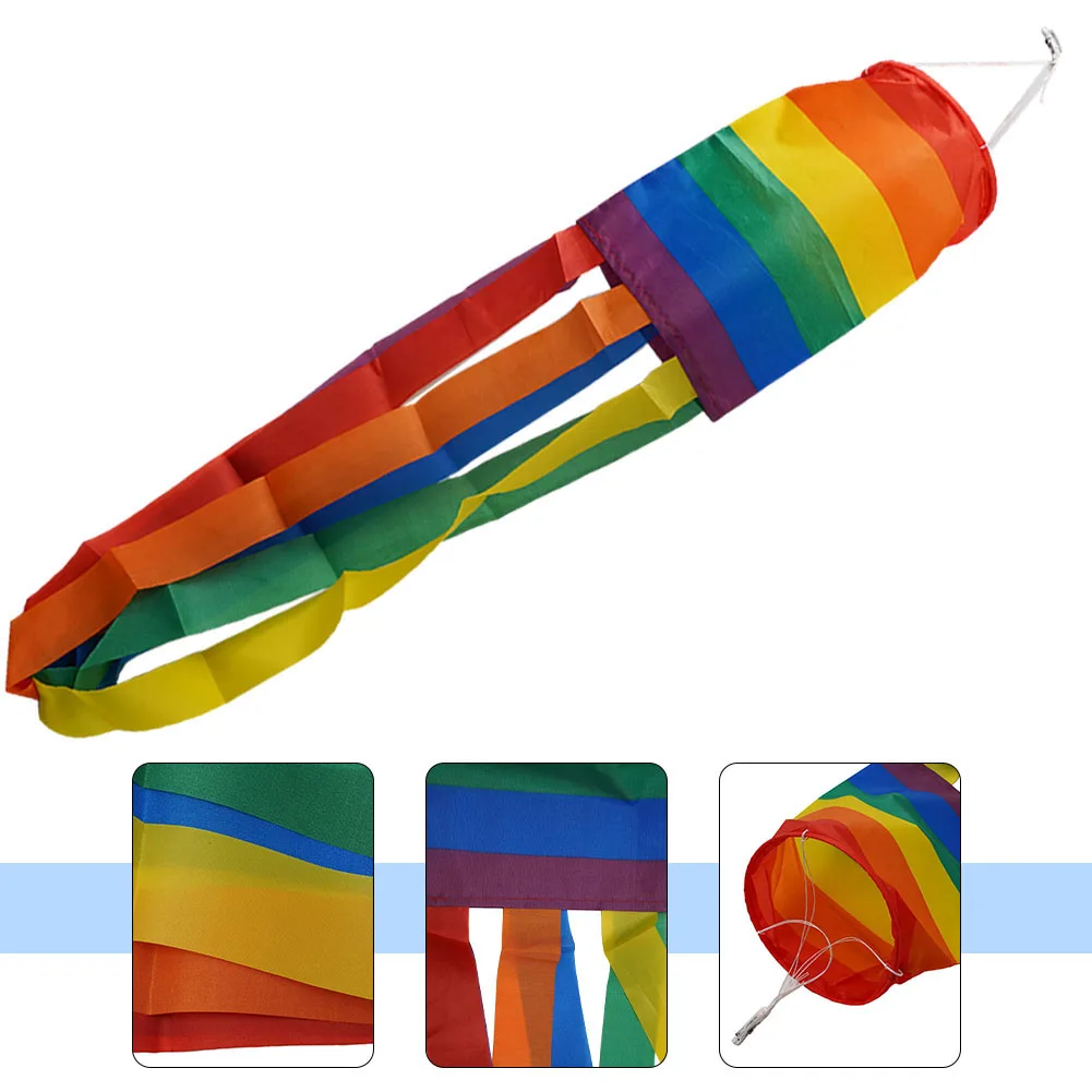 

Rainbow Windsock Wind Pipe Flag Hanging Rainbow Flags Garden Outdoor Banner Wedding Decor Birthday Party Decor Supplies