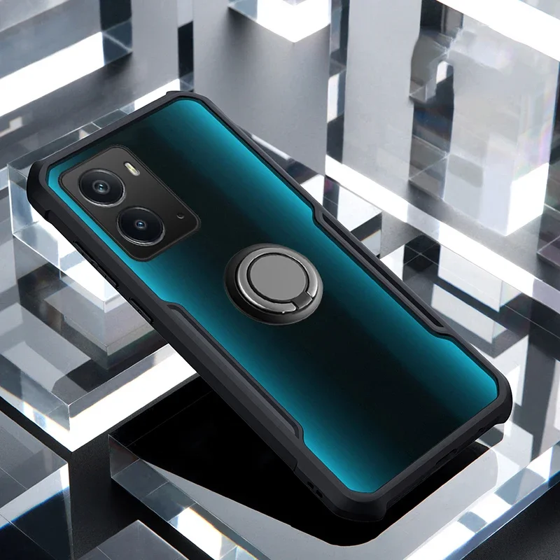 

Clear Case For Realme P3 Ultra 5G Car Magnetic Ring Translucent Airbag Shockproof Cover For Realme P3 Ultra 5G Shell