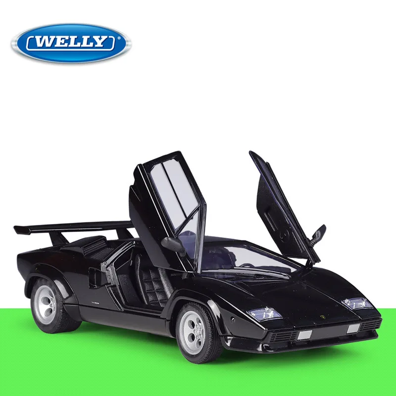 WELLY 1:24 Lamborghini Countach LP5000S Alloy Scale Car Model Diecast Metal Miniature Car Collection Children Toy Vehicle Gift ﻿