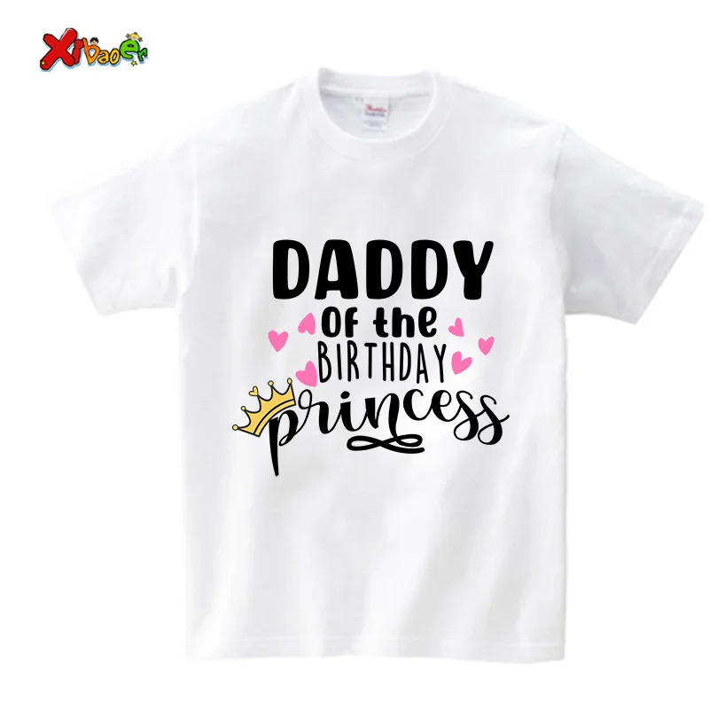 Princess Birthday Shirt Girl Shirt Family Party Matching Clothes Outfit Kids Matching Personalized Name Shirt Set Famili T Shirt