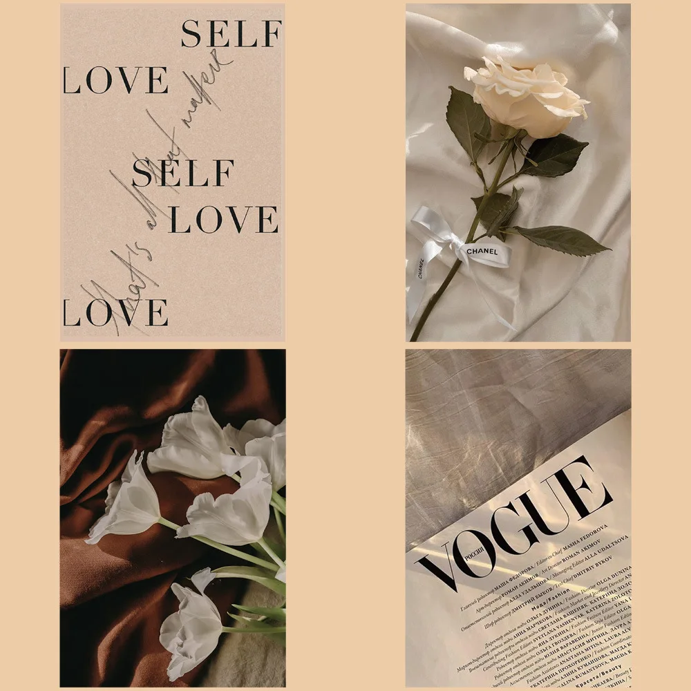 

10 New-style Instagram-style Minimalist Lucky Life Cards Modern Home Interior Wall Self-adhesive Decorative Wall Stickers