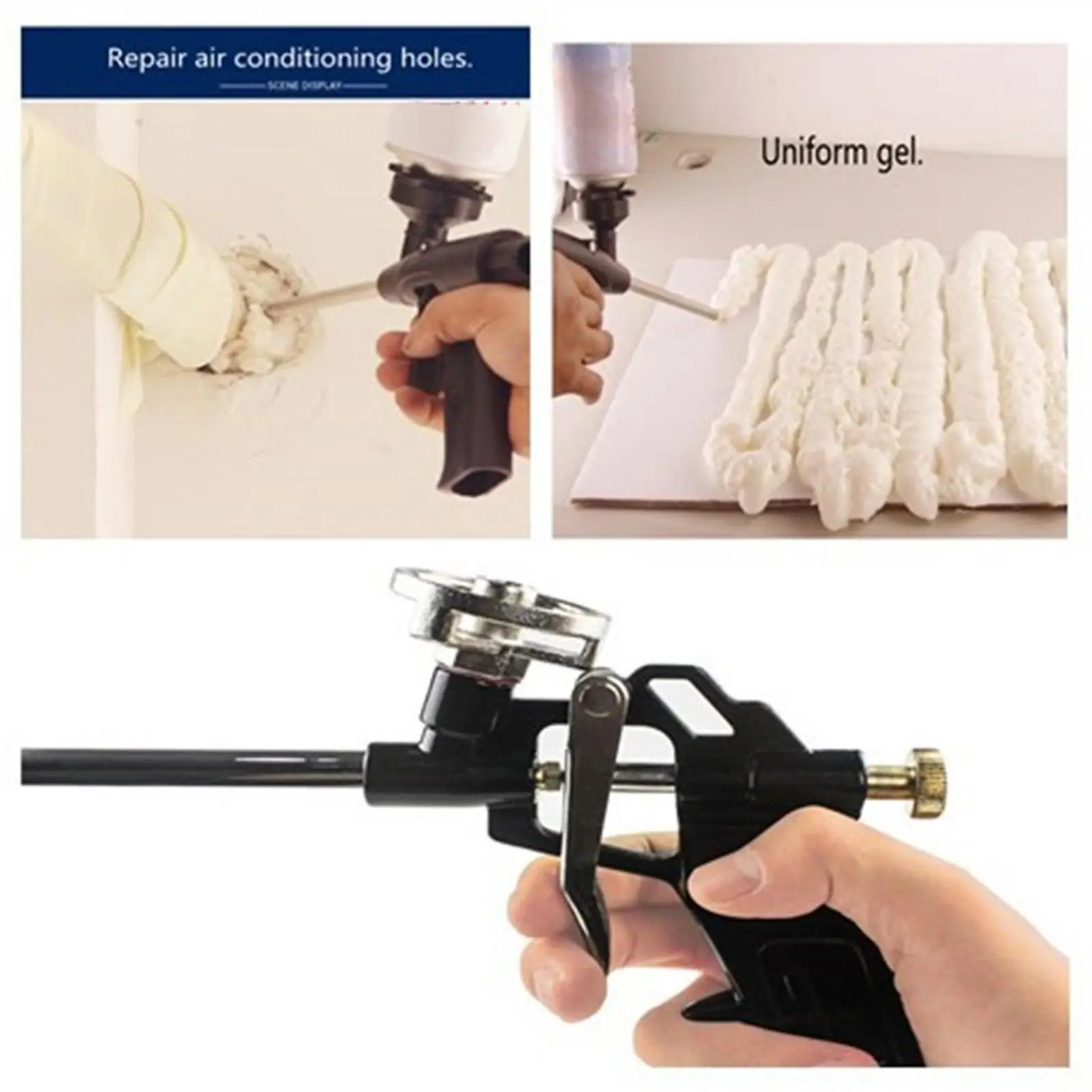 Foam Dispensing Gun Heavy Duty Polyurethane Expansion Foaming Spray Application Caulking Office