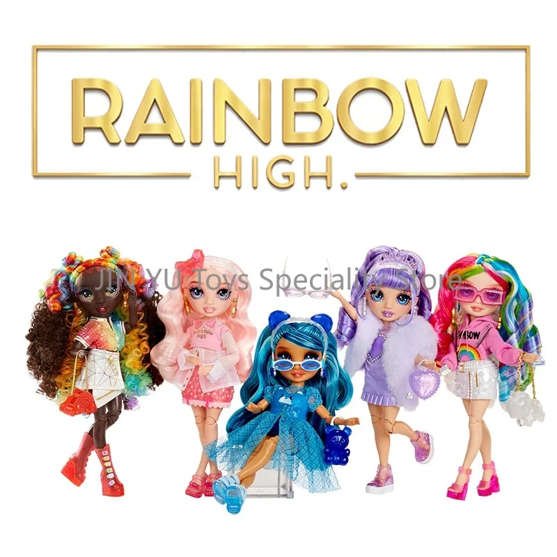 Muñeca de Moda Original Rainbow High con Cristales Creativos, Skyler, Violet, Bella, Amaya, Iris, Accesorios de Joyería Brillantes, Juguetes DIY para Niñas