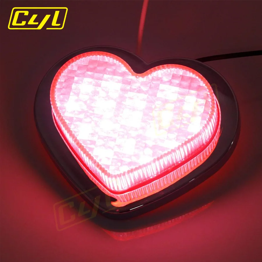 12v Heart Shape Car Side Maker LED Turn Signal Light JDM Car Accessories Heart Car Lamp 1PC