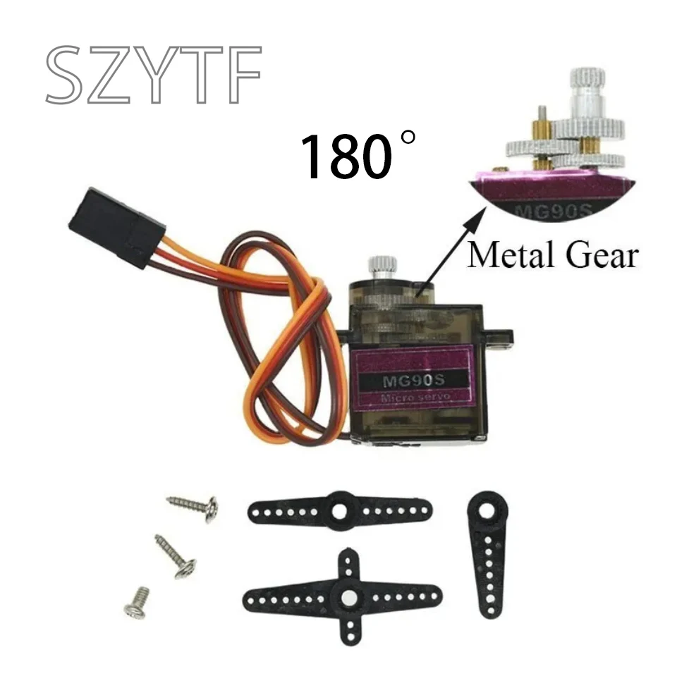 SG90 9G Micro Servo Motorsteuerung für RC Roboterarm Servomotor Spielzeug Flugzeug Hubschrauber Flugzeugmodelle 180 ° /360 ° – Detail 6