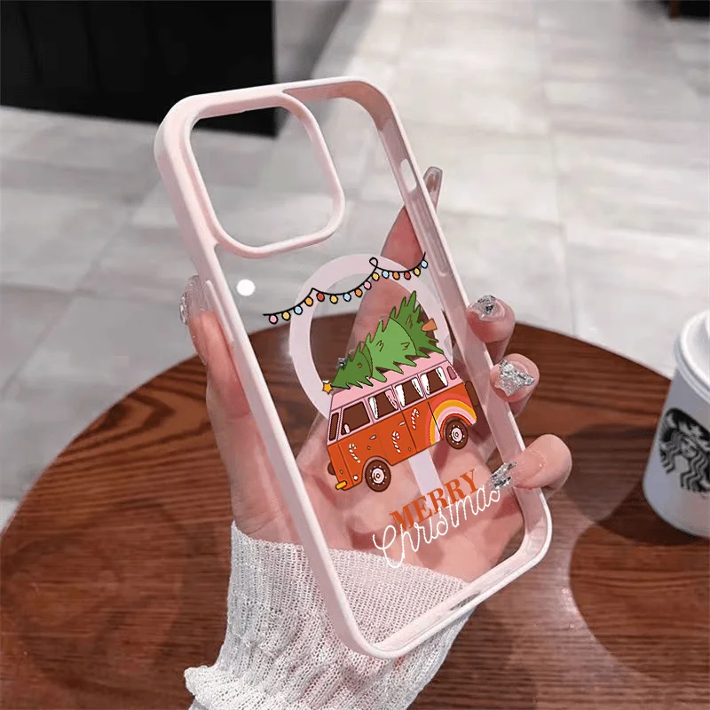 

Magnetic Case for Samsung Galaxy S25 S24 S23 S22 S21 Ultra FE Plus Camera Protection for Magsafe Male Female Christmas Flower