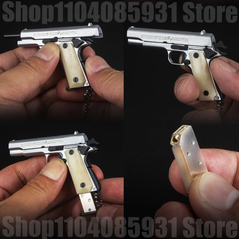 Nieuwe Runderbot Handvat Mini 1:3 Glock G17 Legering Sleutelhanger Speelgoed Pistool Model Hanger Ornament Fidget Decompressie Anti-Stress Speelgoed