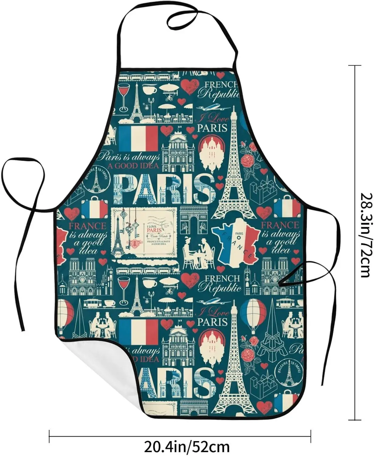Fartuch kuchenny Paris Eiffel Tower Fartuch kuchenny do grillowania w domu Fartuch szefa kuchni Wodoodporne fartuchy dla kobiet i mężczyzn