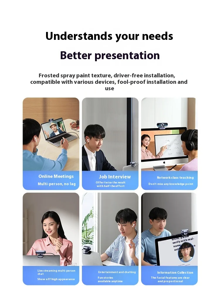 

UGREEN 1080P/2K/4K Webcam with Microphone, Full HD USB Web Camera, Auto Light Correction, Video Webcam for Streaming