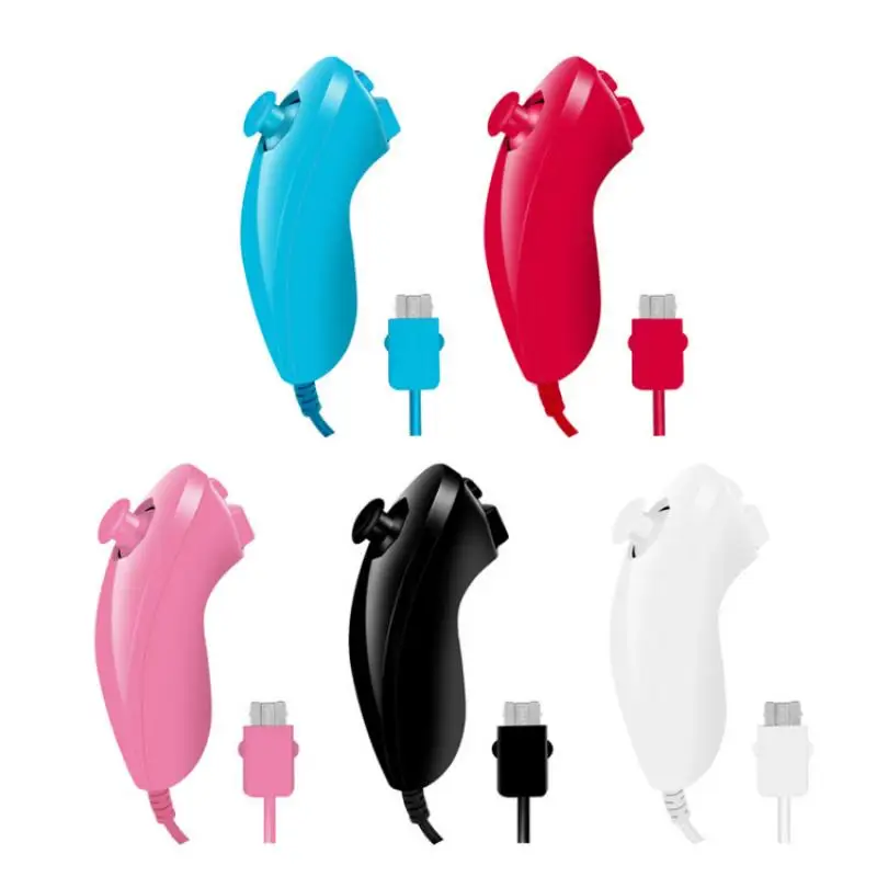 

Left Right Hand Nunchuck For Wii Hand Curved Game Handle Controller For Nintendo Wii Game Controller Nunchuck For Wii Gamepad