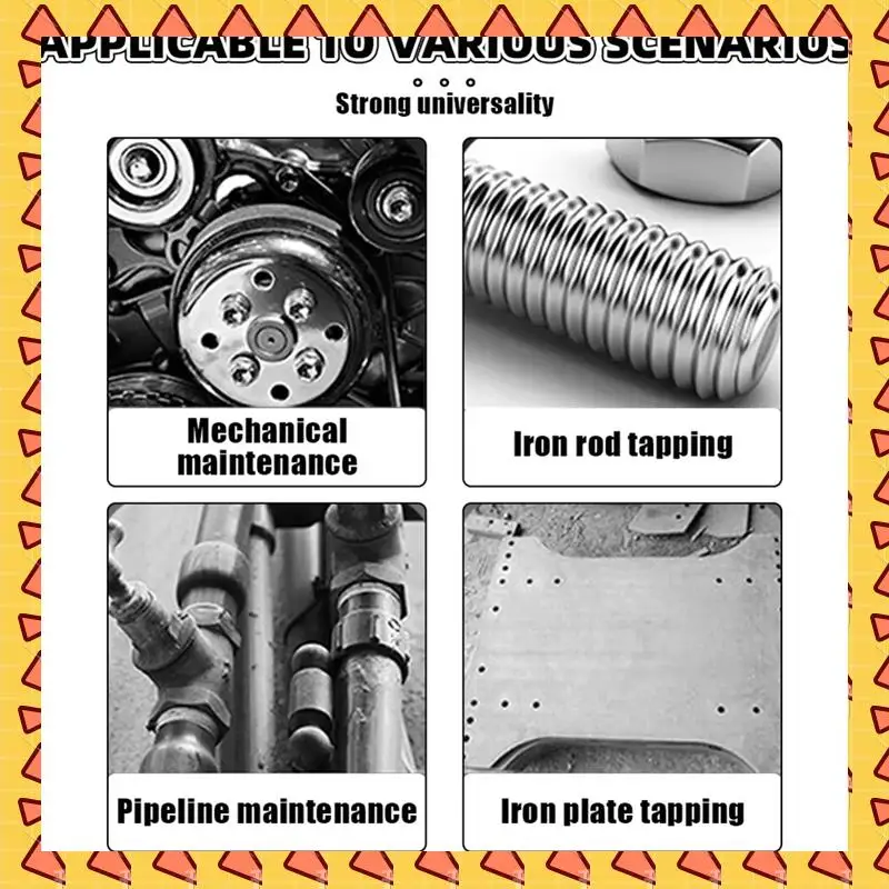 

A008 8Pcs Tap Die Socket Adapter 1/4 Inch Hex Shank Machine Screw Metric Plug Threading Tool For Electric Drill M4-M16