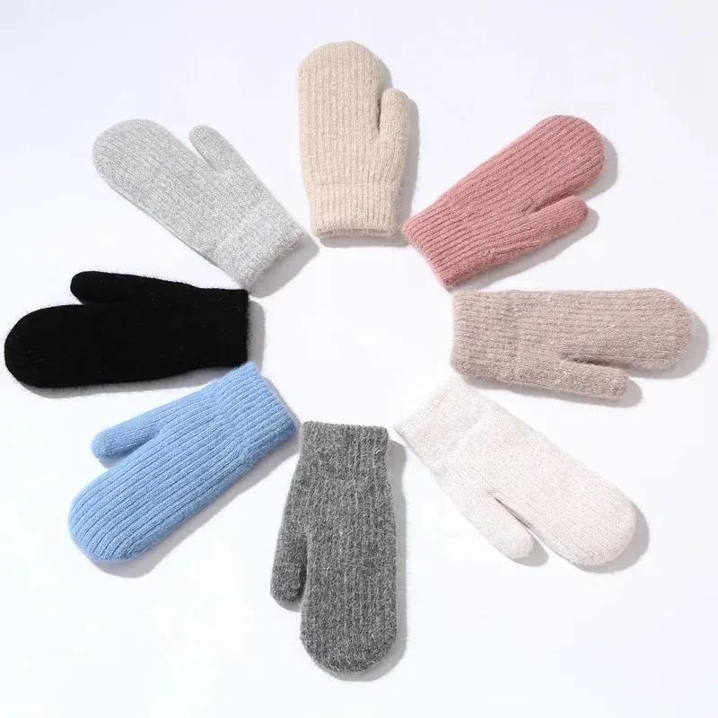 

Ladies Warm Knitted Fingerless Gloves Fleece Lined Elastic Comfortable Christmas Gift Ideal for Cold Weather