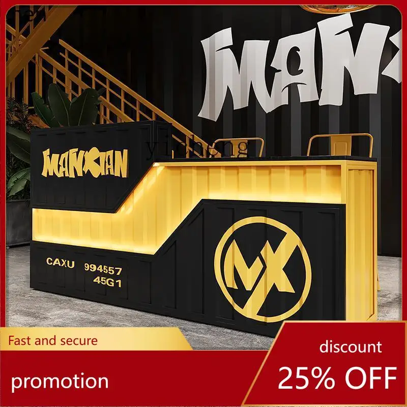 

Стойка ресепшн HXL в индустриальном стиле для бара, кафе, магазина молочного чая, барбекю