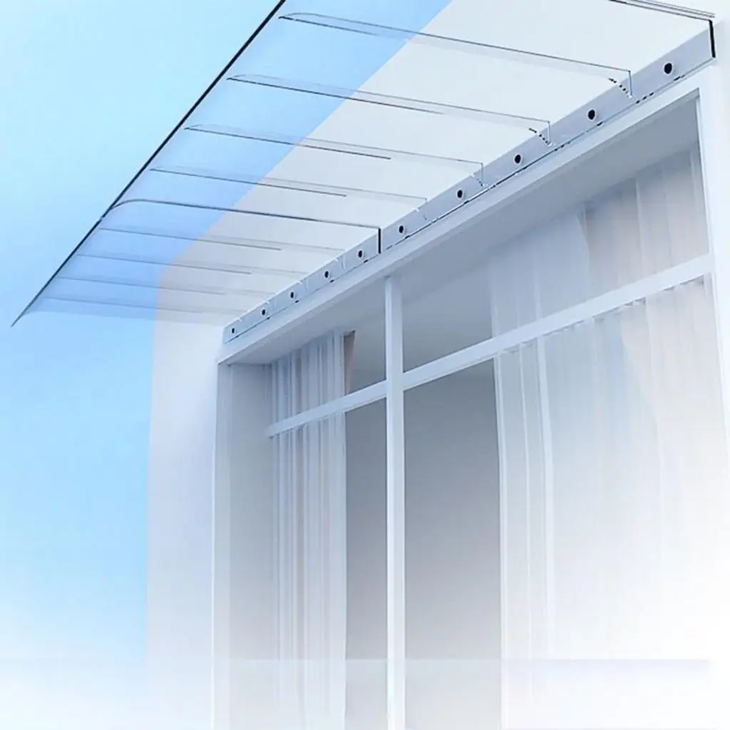 Door Awnings Exterior Transparent Canopy Front Window Awnings Exterior, Invisible Sun Protection Patio Awning Canopy Sturdy