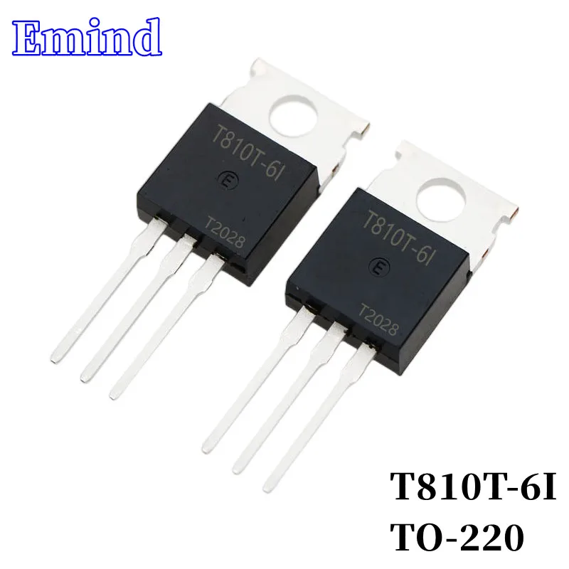 

20/50/100/200/500Pcs T810T-6I Triac 8A/600V TO-220 DIP Thyristor Large Chip