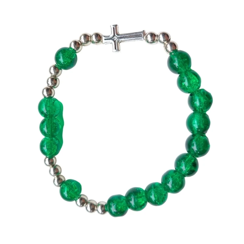 Stretch Bracelet Meditations Prayer Glass Beads Wristband Hand Chain Catholic Bracelets