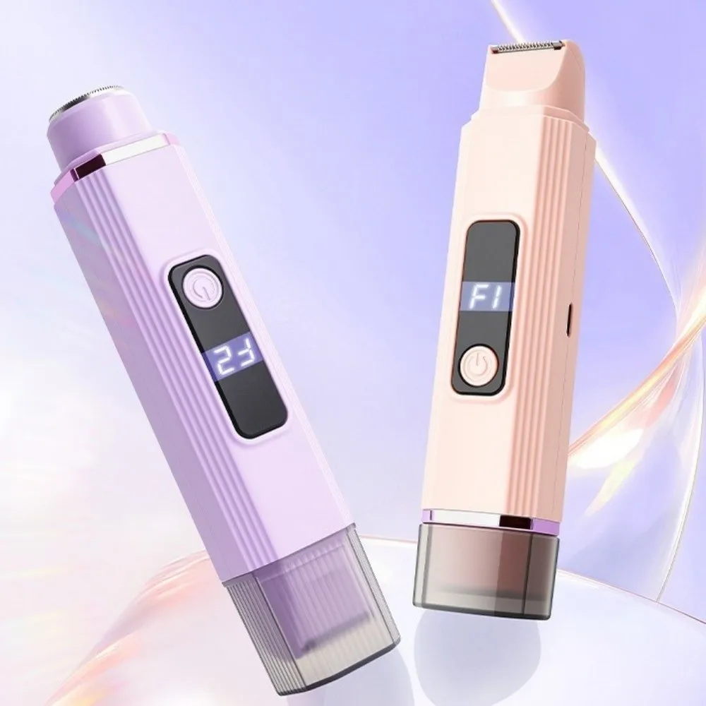 Portable 2-IN-1 Women's Hair Shaver Dual Head USB Rechargeable Electric Shaver Mini Wireless Private