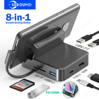 8-in-1 Bracket Docking Station USB C Hubs Type C to 4K HDMI Adapter USB Splitter USB 3.0 5Gbps HUB for PC Laptop Macbook Pro