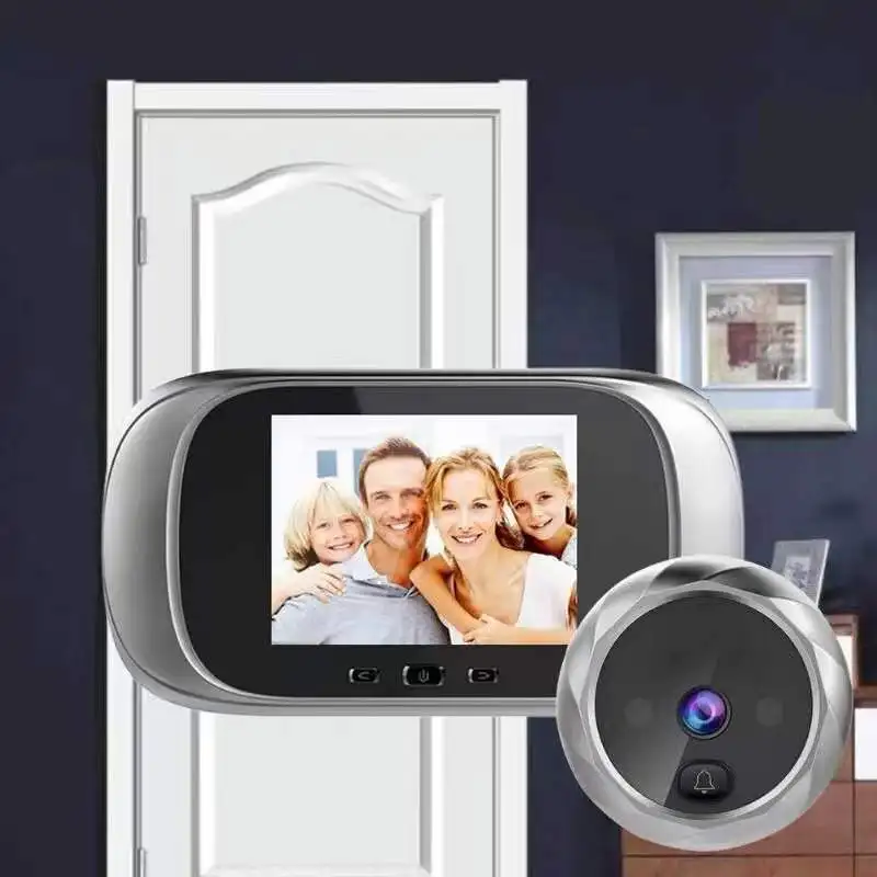 Digital Door Viewer para Home Security, Peephole Camera, Campainha, Visão Nocturna, Fotografia, Monitoramento, 2,8"