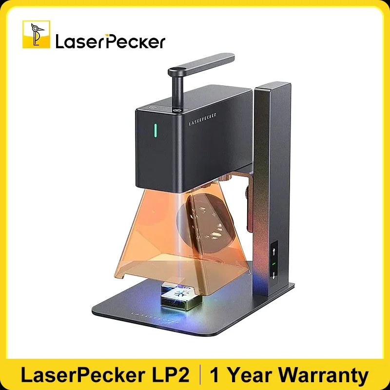 LaserPecker Laser Engraver Bluetooth 5W Blue Diode Laser Engraving Machine for Paper Cutting woodwork Leather Colored Glass LP2