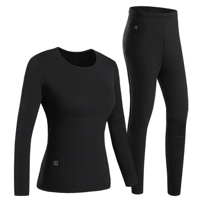 

Electric Heating Underwear Set For Women 22 Area Ski Heating Body Suit