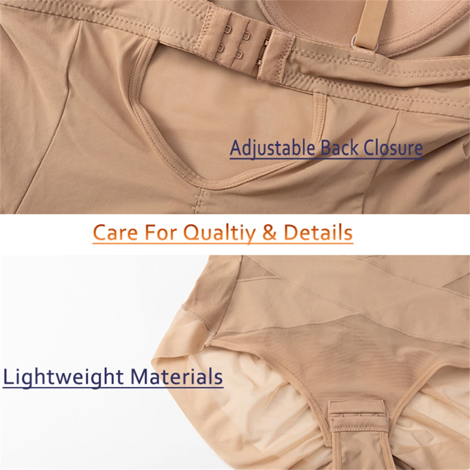 Becirzet Damen-Unterwäsche aus atmungsaktivem Mesh-Material, Bodysuits mit X-Form zur Bauchkontrolle, schlankmachende Shapewear. – Detail 13