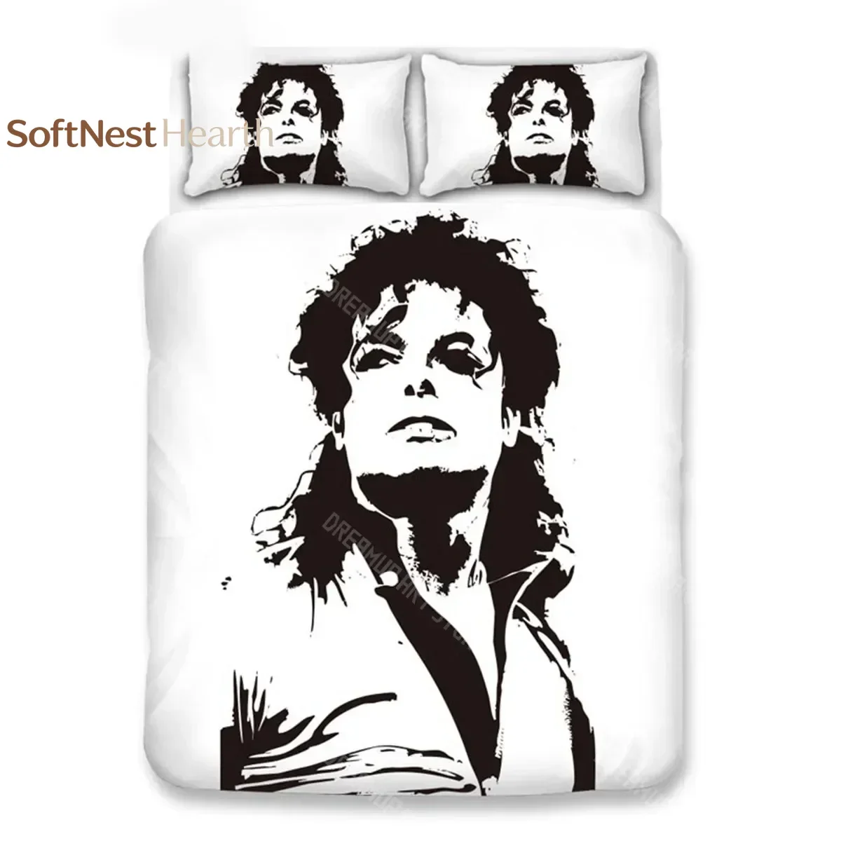 2026 Michael Jackson 3D Bedding Set Duvet Covers Pillowcases Cartoon Michael Jackson Comforter Bedding Sets Bedclothes Duvet Cov