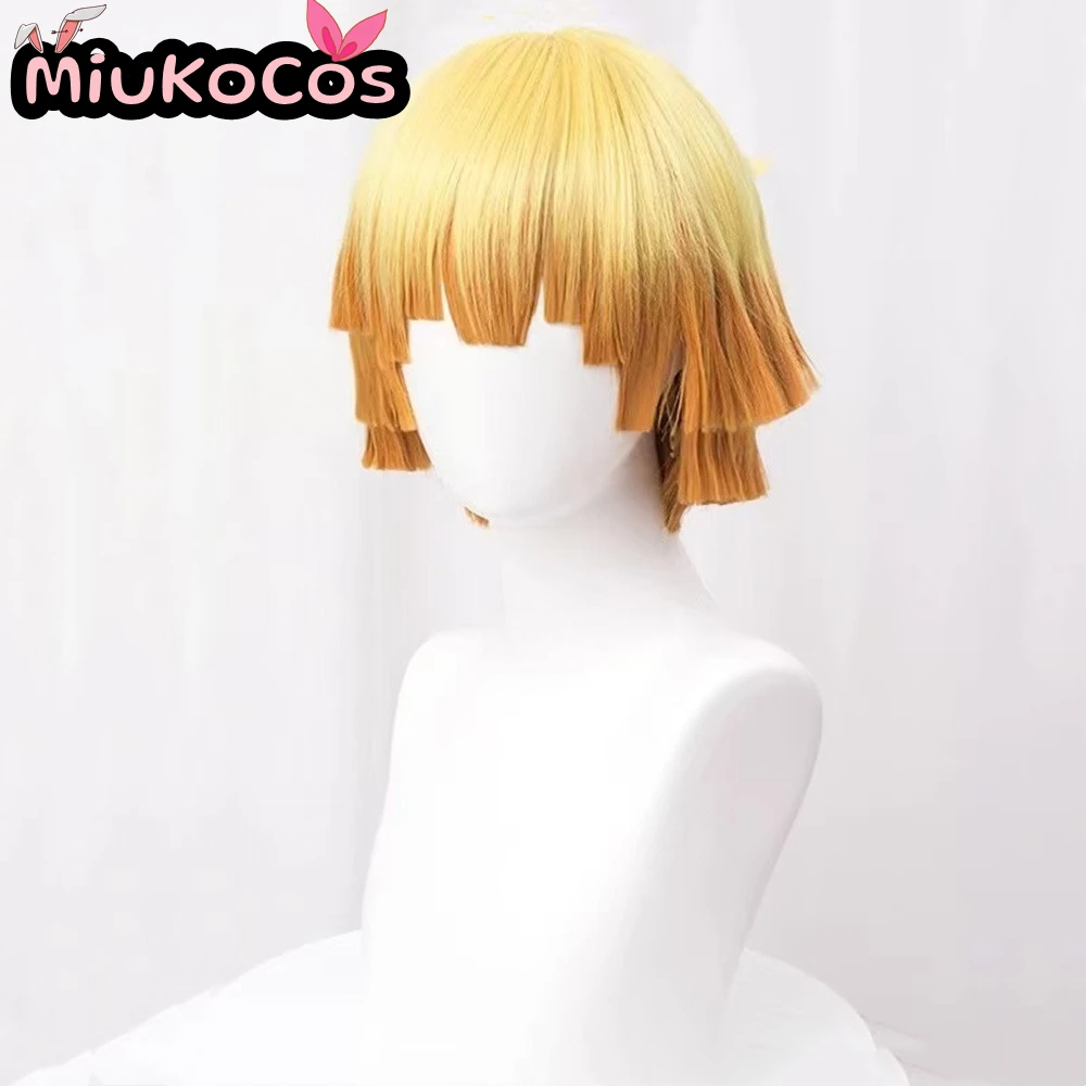 EN STOCK Zenitsu Agatsuma Cosplay peluca MiukoCosplay Anime Demon Slayer Cosplay