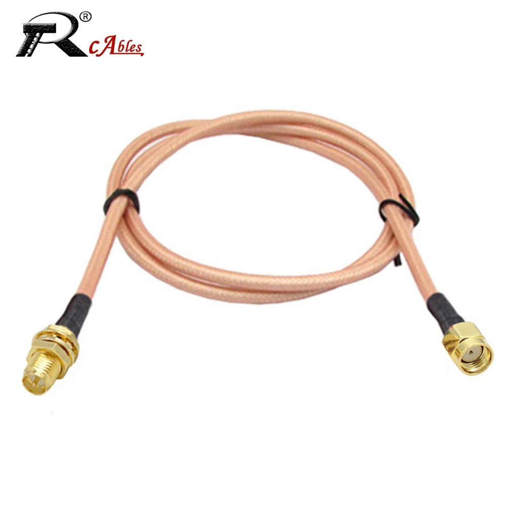 RG142 Double Shielded Cable SMA To SMA Male Female Connector SMA RG-142 RF Coaxial Pigtail Jumper Adapter Straight New Brass